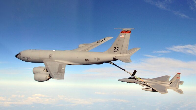 KC-135 Stratotanker — the type of aircraft that crashed in Iraq killing six