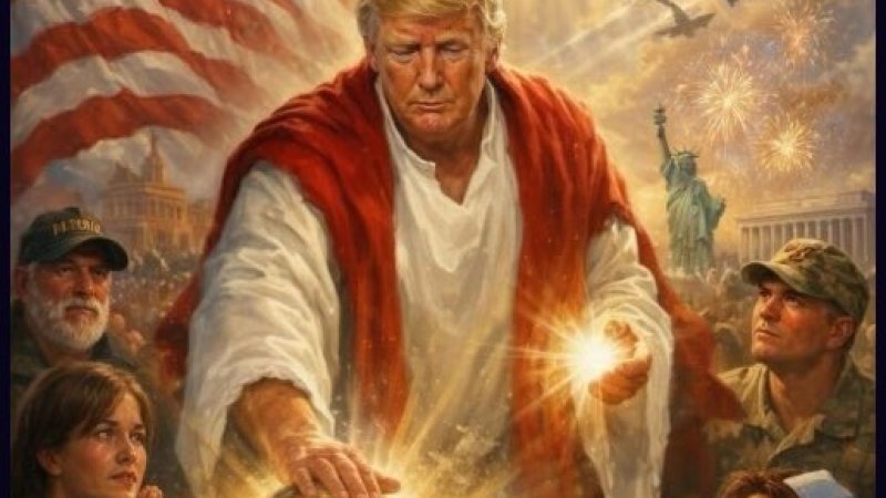 Trump's Truth Social post depicting himself in biblical robes emanating divine light — which he later claimed was "me as a doctor"